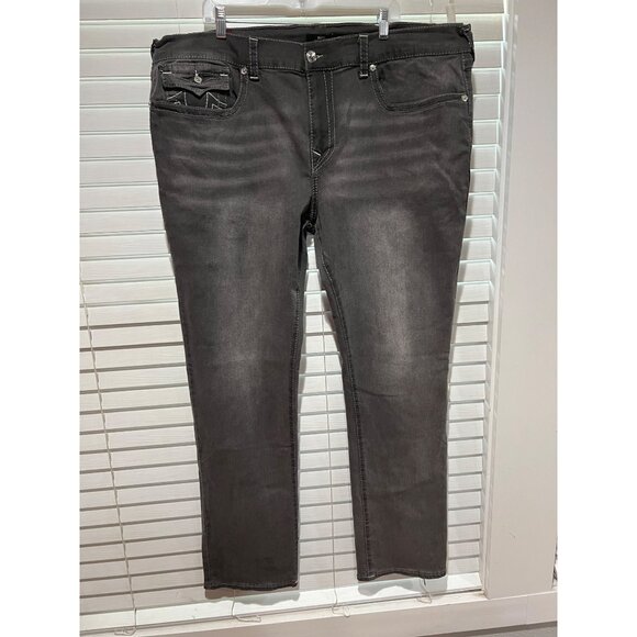 True Religion Ricky Flap Relaxed Straight Jeans NWT -MSRP $190 Size‎ 42x36